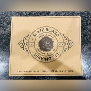 NEW Slate Board Serving Set